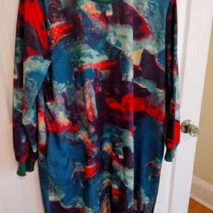3/$45 Very long weekend crew neck sweatshirt dress size 5x Zanzea